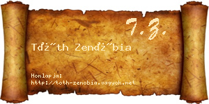 Tóth Zenóbia névjegykártya