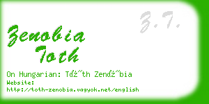 zenobia toth business card